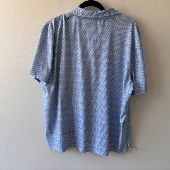 Kenneth Cole Men's Large Golf Polo Shirt Golf Tee all over Pattern Performance - Picture 2 of 10